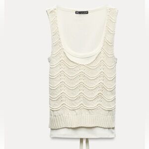Zara Cream Knit Tank Top